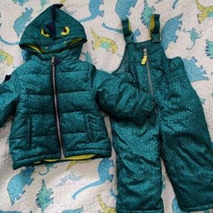 12 months boys winter coat and snow pants combo